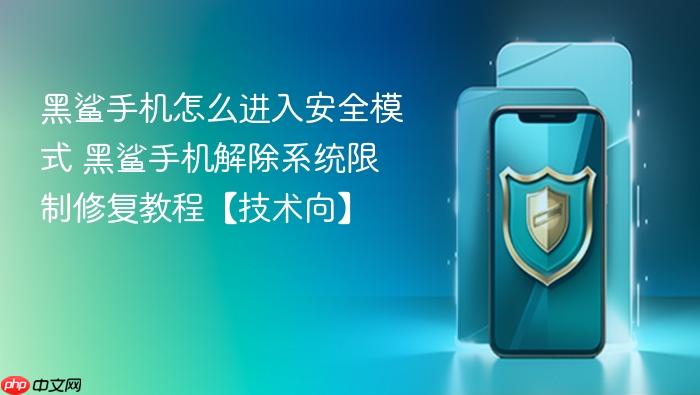 黑鲨手机怎么进入安全模式 黑鲨手机解除系统限制修复教程【技术向】