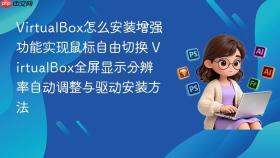virtualbox怎么安装增强功能实现鼠标自由切换 virtualbox全屏显示分辨率自动调整与驱动安装方法