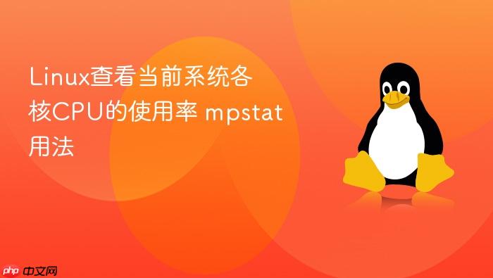 linux查看当前系统各核cpu的使用率 mpstat用法