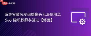系统安装后发现摄像头无法使用怎么办 隐私权限与驱动【修复】