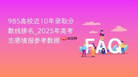 985高校近10年录取分数线排名_2025年高考志愿填报参考数据