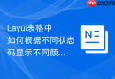 Layui表格中如何根据不同状态码显示不同颜色的文字