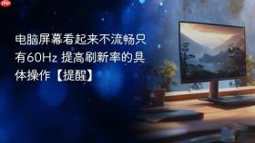 电脑屏幕看起来不流畅只有60Hz 提高刷新率的具体操作【提醒】