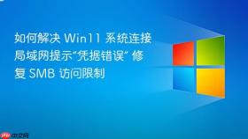如何解决 win11 系统连接局域网提示“凭据错误” 修复 smb 访问限制