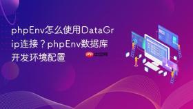 phpenv怎么使用datagrip连接？phpenv数据库开发环境配置