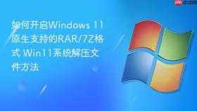 如何开启windows 11原生支持的rar/7z格式 win11系统解压文件方法