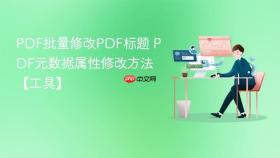 pdf批量修改pdf标题 pdf元数据属性修改方法【工具】