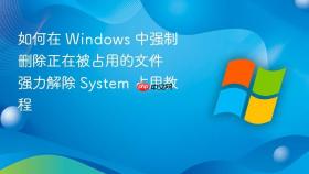如何在 windows 中强制删除正在被占用的文件 强力解除 system 占用教程