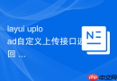 layui upload自定义上传接口返回 layui如何处理上传成功后的回调
