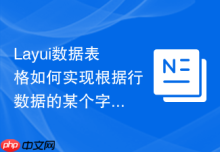 Layui数据表格如何实现根据行数据的某个字段控制按钮禁用