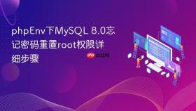 phpenv下mysql 8.0忘记密码重置root权限详细步骤