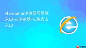 vkontakte浏览器网页版入口 vk浏览器PC版官方入口