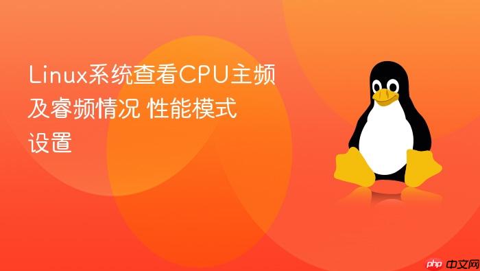 linux系统查看cpu主频及睿频情况 性能模式设置