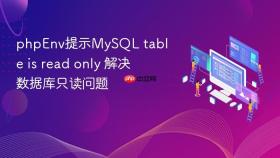 phpenv提示mysql table is read only 解决数据库只读问题