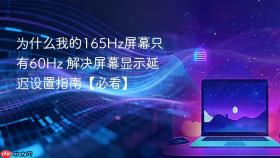 为什么我的165Hz屏幕只有60Hz 解决屏幕显示延迟设置指南【必看】