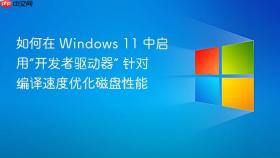 如何在 windows 11 中启用“开发者驱动器” 针对编译速度优化磁盘性能