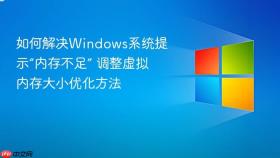 如何解决Windows系统提示“内存不足” 调整虚拟内存大小优化方法