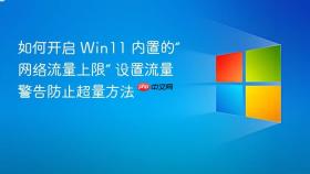 如何开启 win11 内置的“网络流量上限” 设置流量警告防止超量方法
