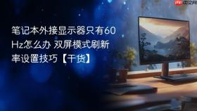 笔记本外接显示器只有60Hz怎么办 双屏模式刷新率设置技巧【干货】