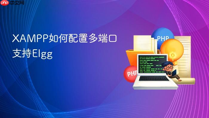 xampp如何配置多端口支持elgg