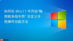 如何在 win11 中开启“触控板多指手势” 自定义手势操作功能方法