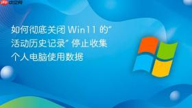 如何彻底关闭 win11 的“活动历史记录” 停止收集个人电脑使用数据