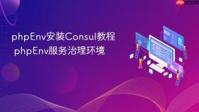 phpenv安装consul教程 phpenv服务治理环境