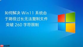 如何解决 win11 系统由于路径过长无法复制文件 突破 260 字符限制
