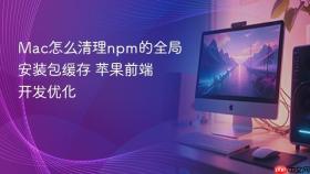 mac怎么清理npm的全局安装包缓存 苹果前端开发优化