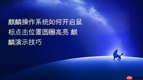 麒麟操作系统如何开启鼠标点击位置圆圈高亮 麒麟演示技巧