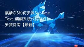 麒麟os如何安装sublime text_麒麟系统代码软件安装指南【最新】