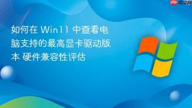 如何在 win11 中查看电脑支持的最高显卡驱动版本 硬件兼容性评估