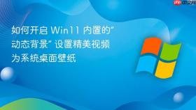 如何开启 win11 内置的“动态背景” 设置精美视频为系统桌面壁纸