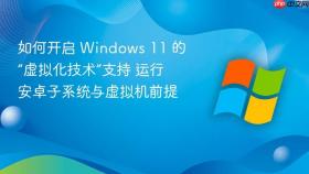 如何开启 windows 11 的“虚拟化技术”支持 运行安卓子系统与虚拟机前提