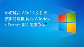 如何解决 win11 文件夹搜索特别慢 优化 windows search 索引速度方法