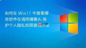 如何在 win11 中查看哪些软件在调用摄像头 保护个人隐私权限查询方法