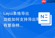Layui表格导出功能如何支持导出带有复杂样式的HTML内容