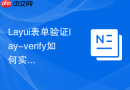 Layui表单验证lay-verify如何实现两个字段的联动校验