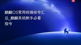 麒麟os常用终端命令汇总_麒麟系统新手必看指令