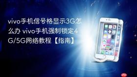 vivo手机信号格显示3g怎么办 vivo手机强制锁定4g/5g网络教程【指南】