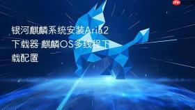 银河麒麟系统安装Aria2下载器 麒麟OS多线程下载配置