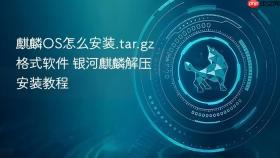 麒麟os怎么安装.tar.gz格式软件 银河麒麟解压安装教程
