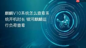 麒麟v10系统怎么查看系统开机时长 银河麒麟运行负荷查看
