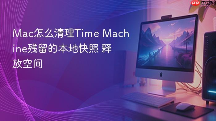 mac怎么清理time machine残留的本地快照 释放空间