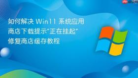 如何解决 win11 系统应用商店下载提示“正在挂起” 修复商店缓存教程