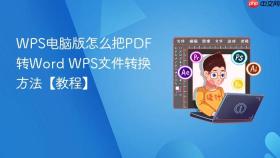 wps电脑版怎么把pdf转word wps文件转换方法【教程】