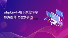 phpenv环境下数据库字段类型修改注意事项