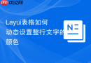 Layui表格如何动态设置整行文字的颜色