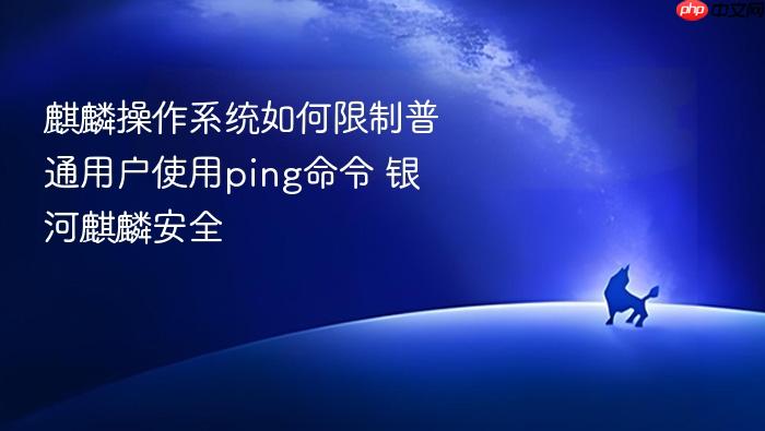 麒麟操作系统如何限制普通用户使用ping命令 银河麒麟安全