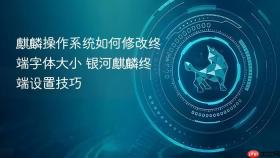 麒麟操作系统如何修改终端字体大小 银河麒麟终端设置技巧